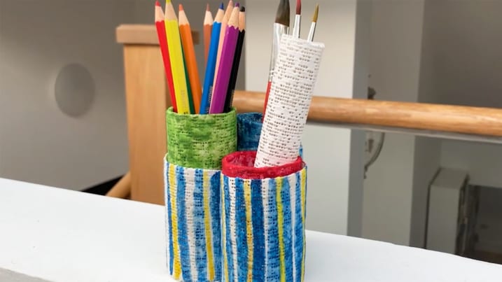 Plaster Pencil Holder